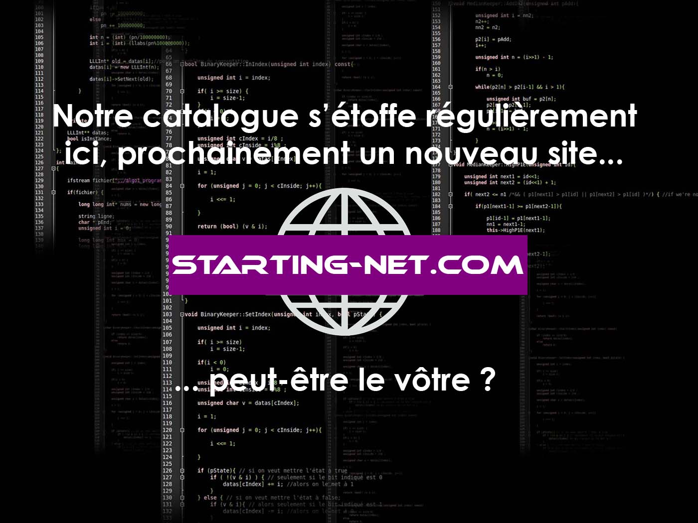 Demain, ici, un nouveau site. Peut-être le vôtre ?
